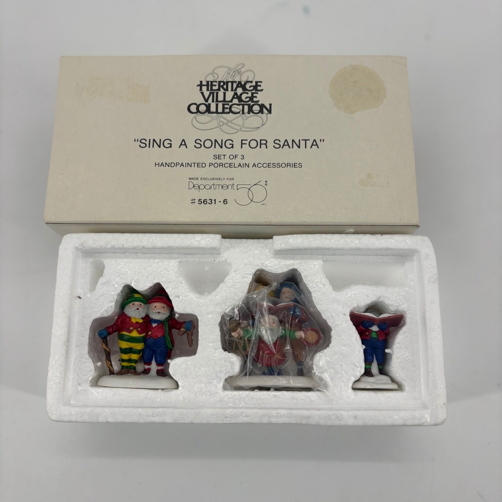 Department 56 Sing A Song For Santa Heritage Village Set of 3 Figurines Multi